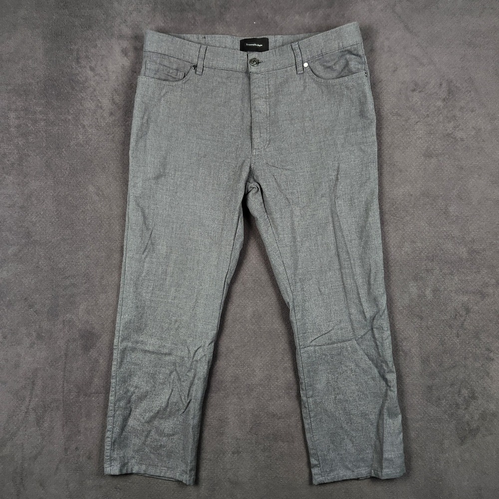 Ermenegildo Zegna Pants Mens 38 Gray Wool Blend Five Pocket‎ 38x27